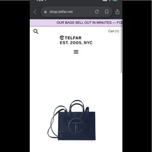 Medium navy telfar bag. BRAND NEW WITH TAGS. Will send in ORIGINAL packaging